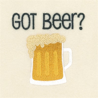 Got Beer ? Machine Embroidery Design
