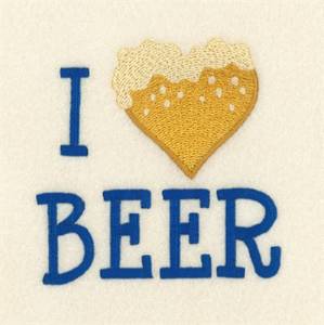 Picture of I Love Beer Machine Embroidery Design