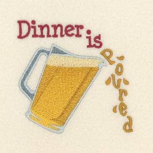 Picture of Dinner Is Poured Machine Embroidery Design