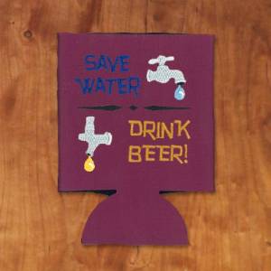 Picture of Save Water Koozie Machine Embroidery Design