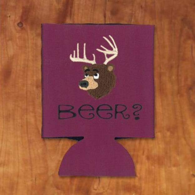 Picture of Beer? Koozie Machine Embroidery Design