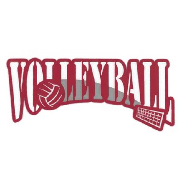 Picture of Full Front Volleyball Machine Embroidery Design