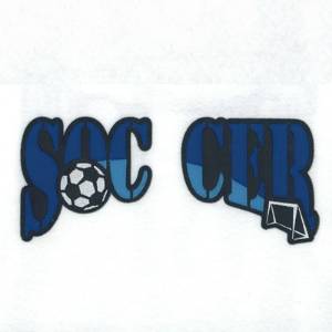 Picture of Split Front Soccer Machine Embroidery Design