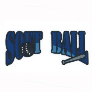 Picture of Split Front Softball Machine Embroidery Design