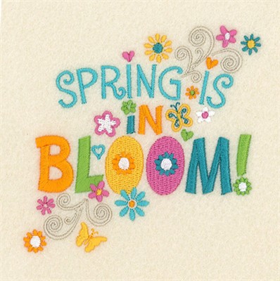 Spring Is In Bloom Machine Embroidery Design