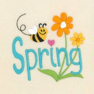 Picture of Spring Bee Machine Embroidery Design