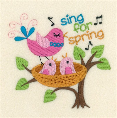 Sing For Spring Machine Embroidery Design