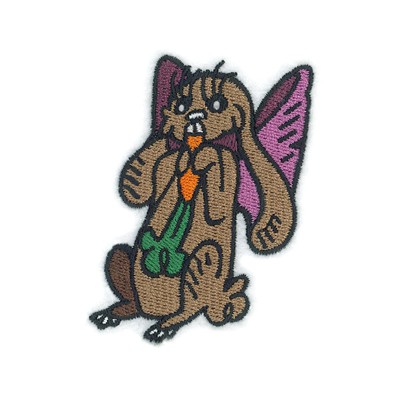 Bunny with Carrot Machine Embroidery Design