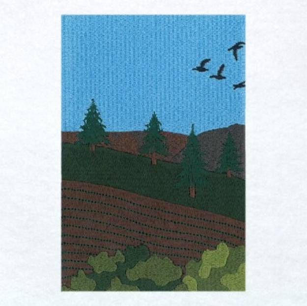 Picture of Spring Cabin Panel 1 Machine Embroidery Design