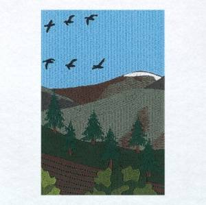 Picture of Spring Cabin Panel 2 Machine Embroidery Design