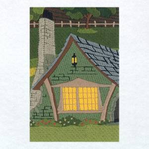 Picture of Spring Cabin Panel 5 Machine Embroidery Design