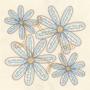 Picture of Beautiful Flowers Machine Embroidery Design