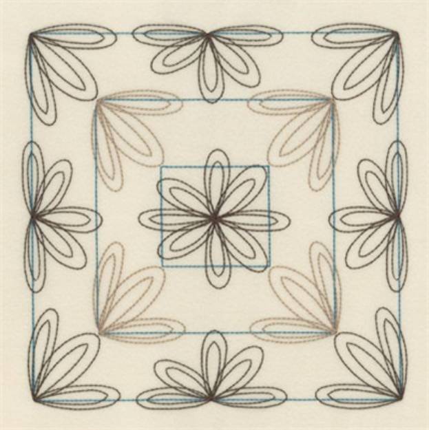 Picture of Beautiful Flowers Block Machine Embroidery Design