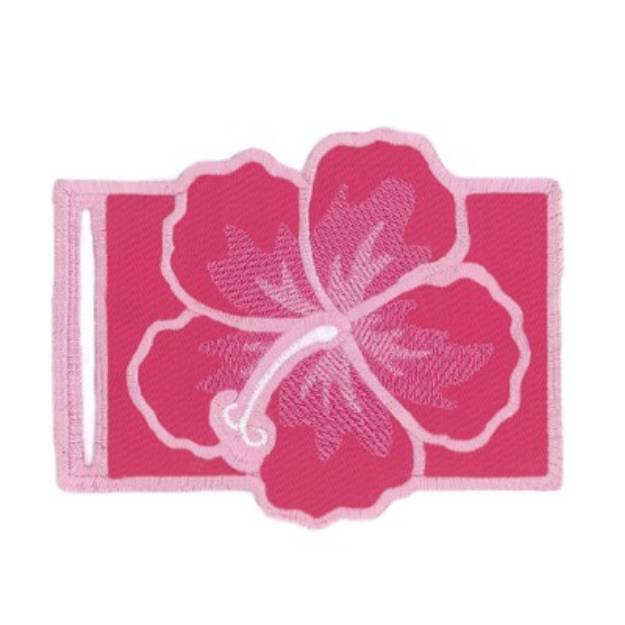 Picture of Flower Travel Tag Machine Embroidery Design