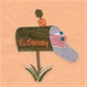 Picture of E. Bunny Mailbox Machine Embroidery Design