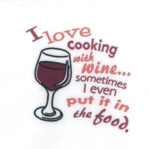 Picture of Cooking With Wine Machine Embroidery Design
