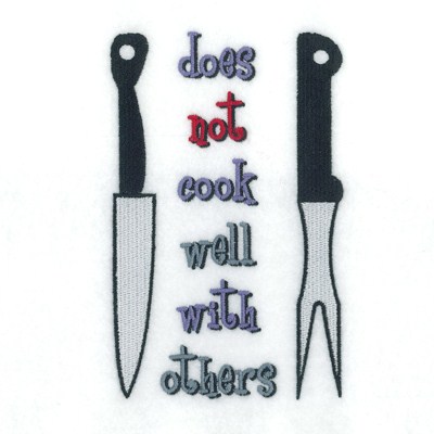 Does Not Cook Well Machine Embroidery Design