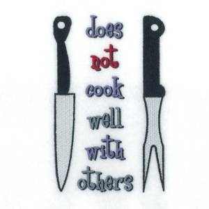 Picture of Does Not Cook Well Machine Embroidery Design