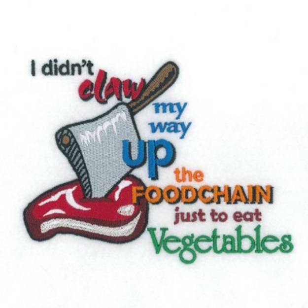 Picture of Up the Foodchain Machine Embroidery Design