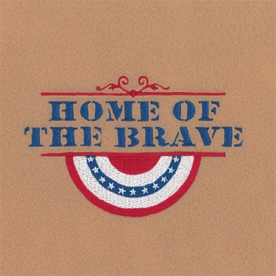 Home of the Brave Machine Embroidery Design