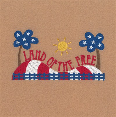 Land of the Free Machine Embroidery Design