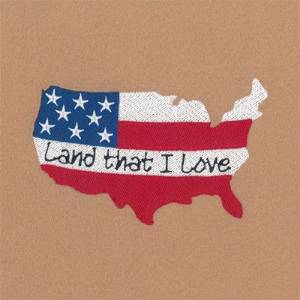 Picture of Land That I Love Machine Embroidery Design