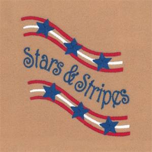 Picture of Stars Stripes Machine Embroidery Design