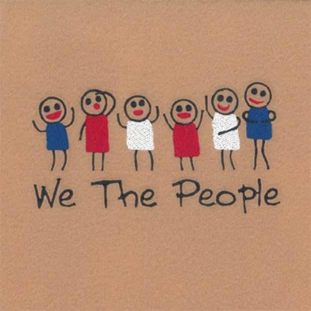 Picture of We the People Machine Embroidery Design