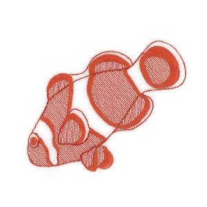Picture of Toile Clownfish Machine Embroidery Design