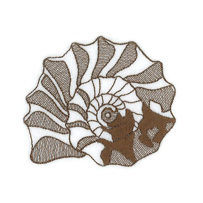 Toile Seashell Machine Embroidery Design