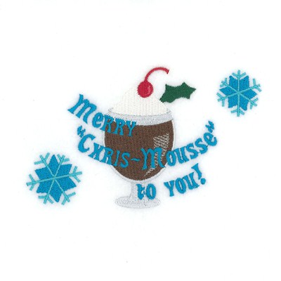 Merry Chris-Mousse Machine Embroidery Design