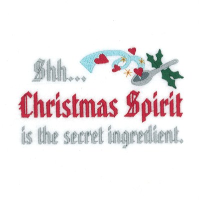 Christmas Ingredient Machine Embroidery Design
