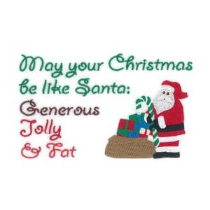 Picture of Christmas Like Santa Machine Embroidery Design