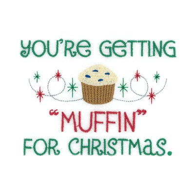 Muffin For Christmas Machine Embroidery Design