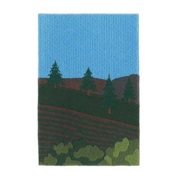 Picture of Summer Cabin Panel 1 Machine Embroidery Design