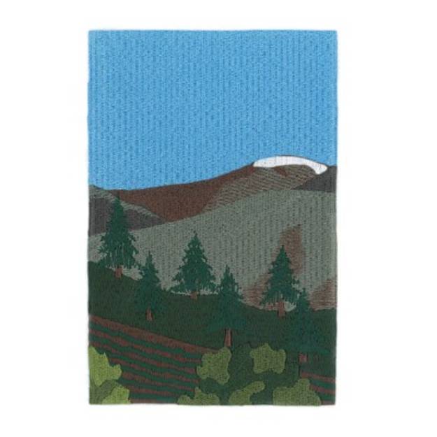 Picture of Summer Cabin Panel 2 Machine Embroidery Design