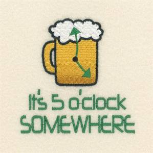 Picture of 5 Oclock Beer Machine Embroidery Design