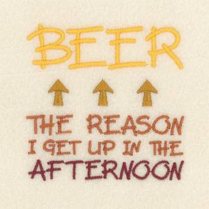 Picture of Beer the Reason Machine Embroidery Design