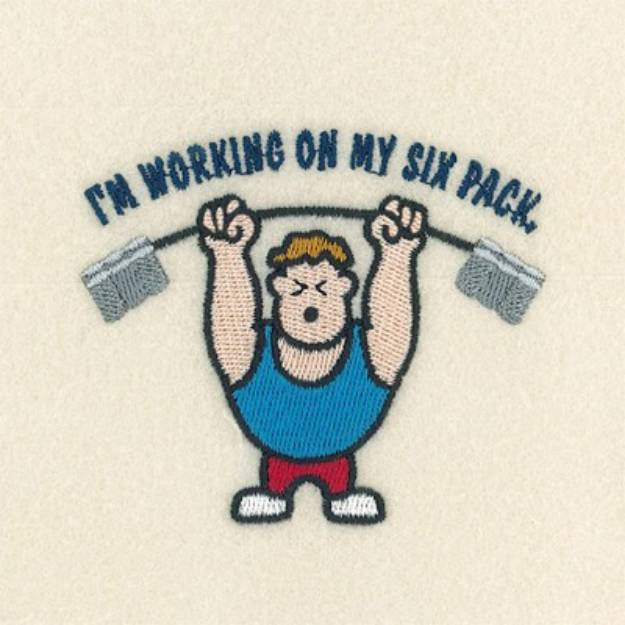 Picture of Working On My Six Pack Machine Embroidery Design