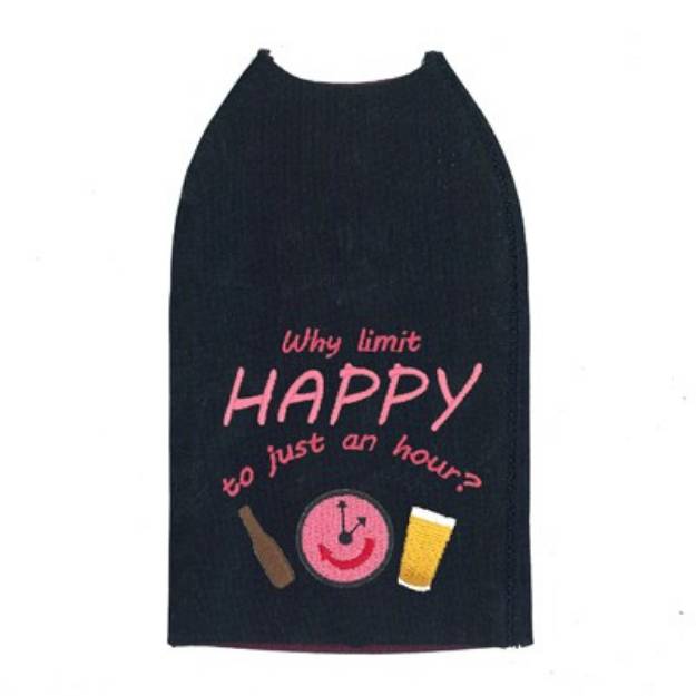 Picture of Why Limit Happy Koozie Machine Embroidery Design