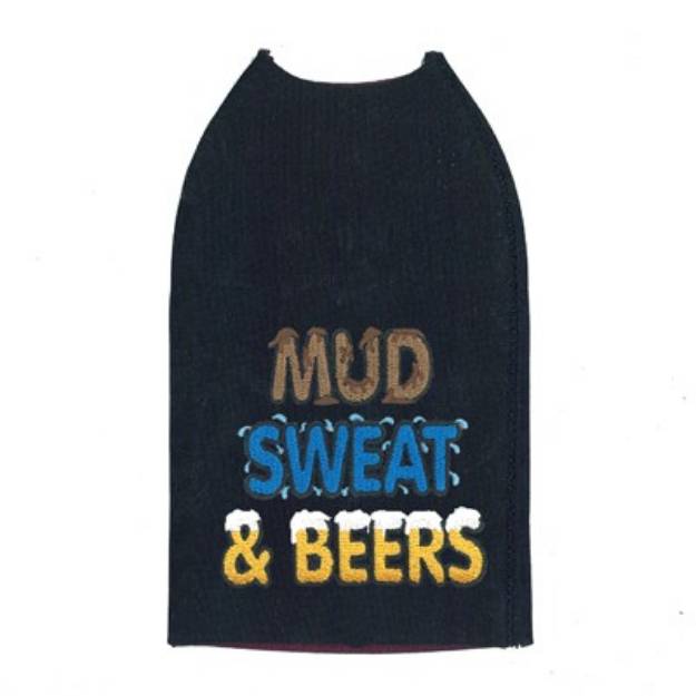Picture of Mud Sweat & Beers Koozie Machine Embroidery Design