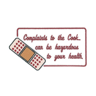 Complaints To the Cook Machine Embroidery Design