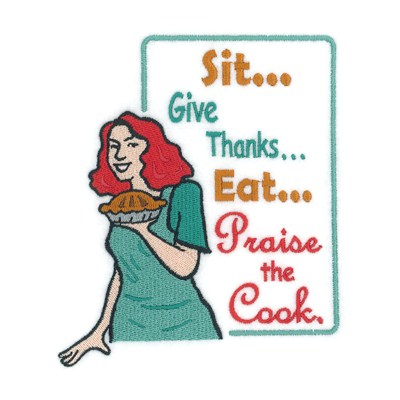 Praise the Cook Machine Embroidery Design