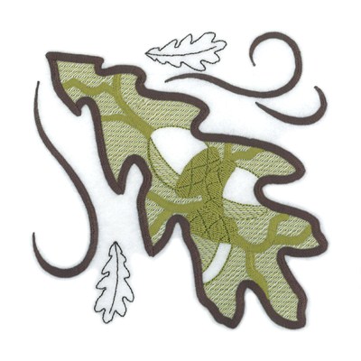 Acorn Leaf Toile Machine Embroidery Design