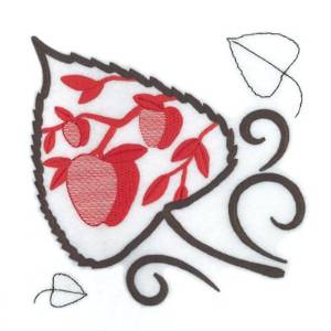 Picture of Apple Leaf Toile Machine Embroidery Design