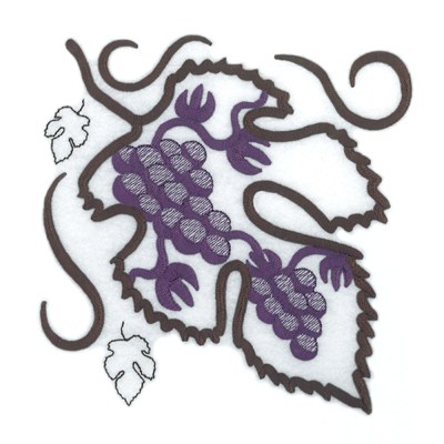Grape Leaf Toile Machine Embroidery Design