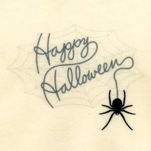 Picture of Spider Happy Halloween Machine Embroidery Design
