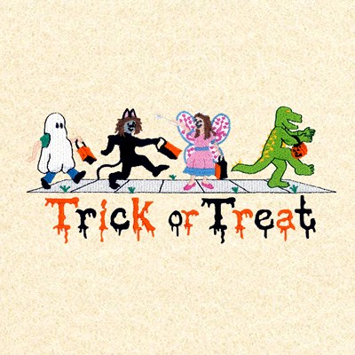 Trick or Treat Collage Machine Embroidery Design