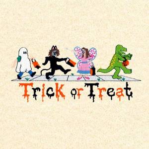 Picture of Trick or Treat Collage Machine Embroidery Design