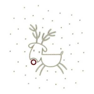 Picture of Christmas Rudolph Machine Embroidery Design